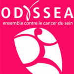 Logo rose abstrait d'une femme d'Odyssea